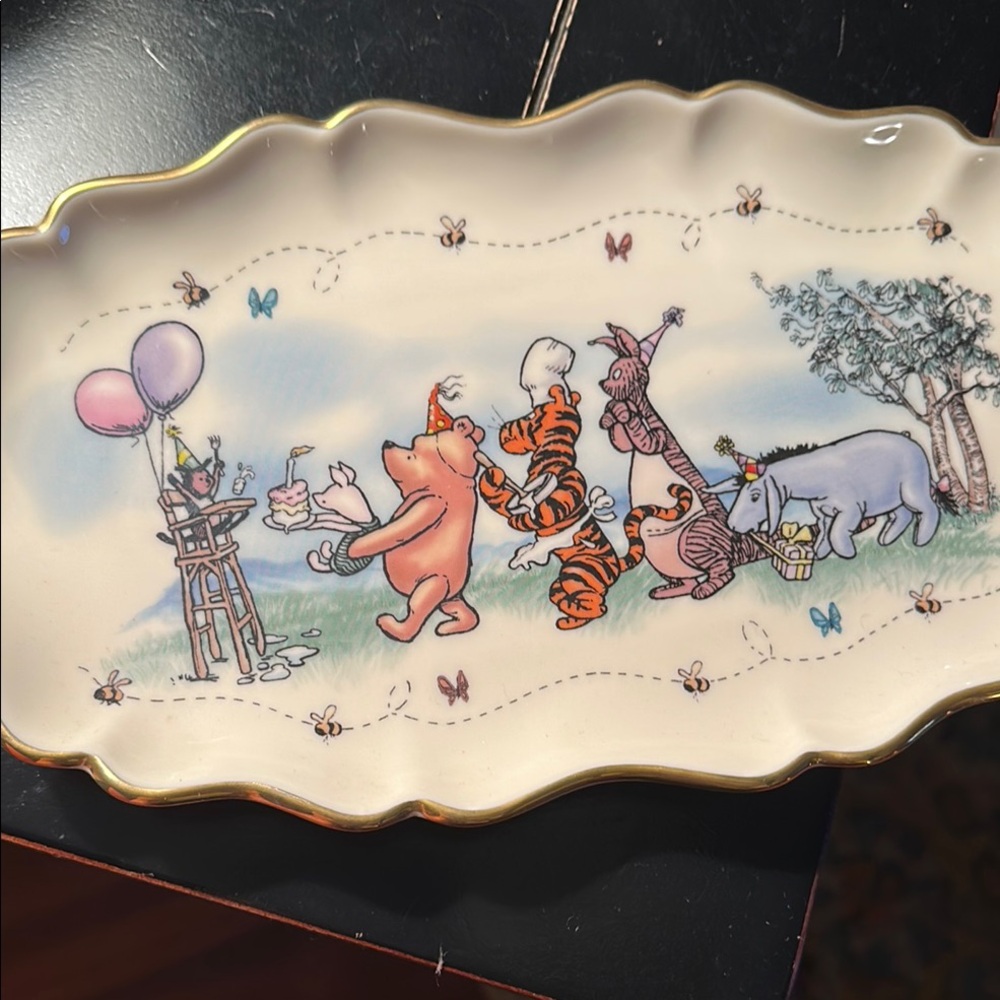 Winnie the Pooh Party Scene Decorative Plate